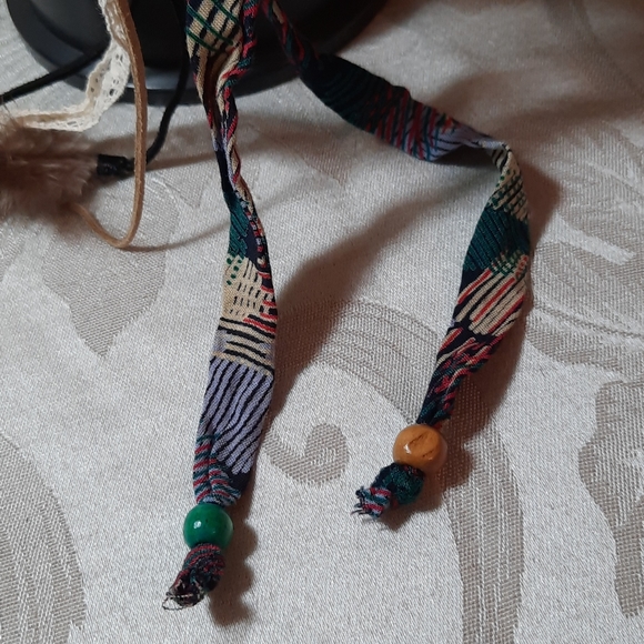 Boho Braided\Feathered Hairband with Tails - Picture 6 of 8